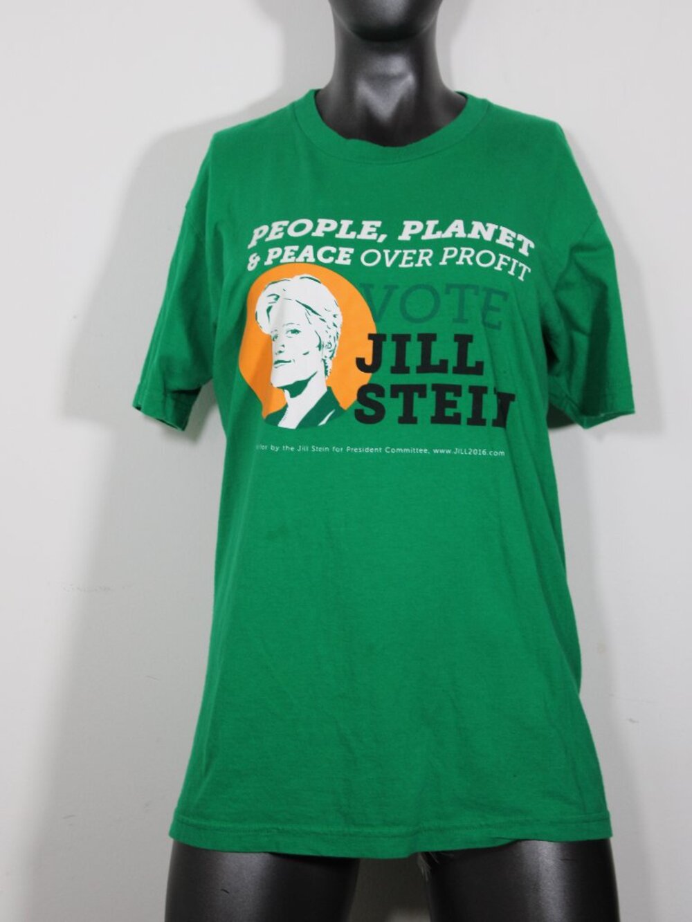 Vintage 2016 Jill Stein Ajamu Baraka Green Party Campaign Tee - Medium